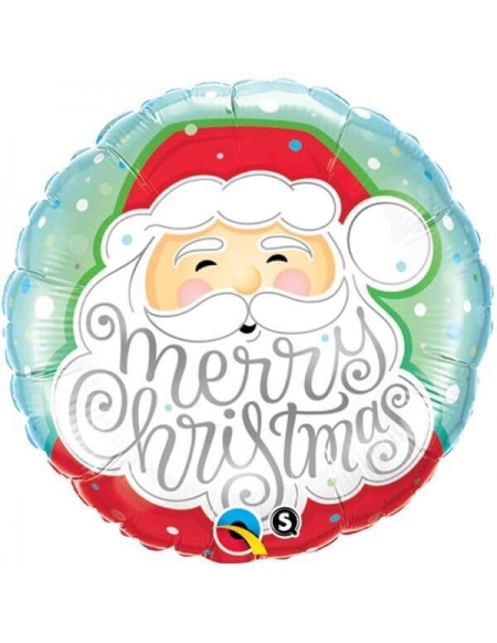 Globo Merry Christmas Santa Redondo 45cm