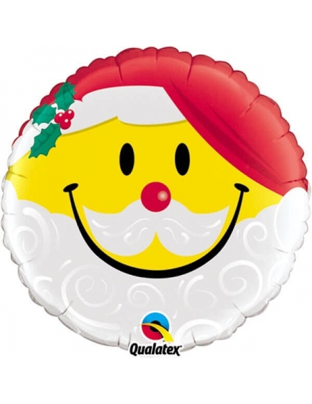 Globo Smile Face Santa Redondo 45cm