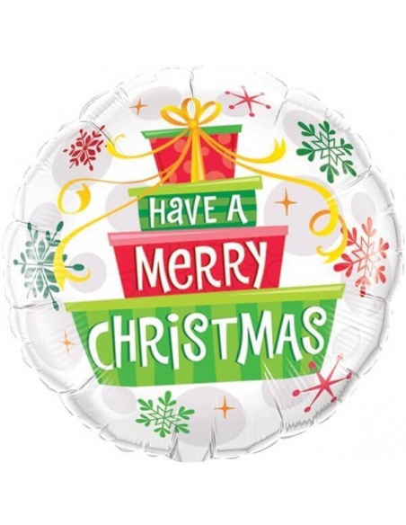 Globo Christmas Gifts and Snowflakes Redondo 45cm