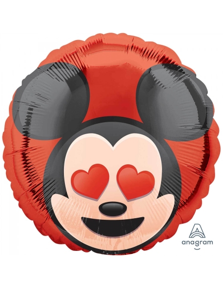 Unirse Correspondencia Oposición Globos de Helio Mickey Mouse Emoji Redondo 45cm para Cumpleaños
