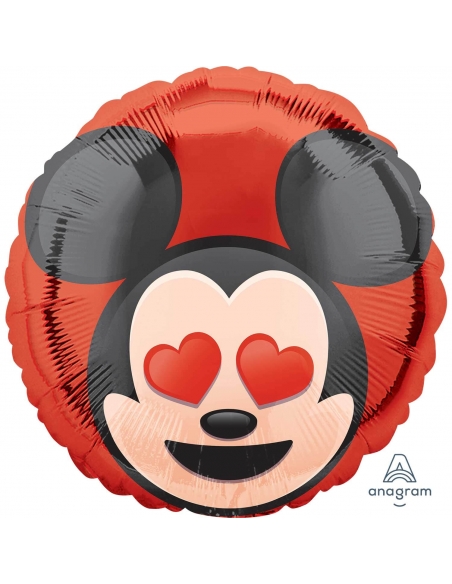 Globo Mickey Mouse Emoji Redondo 45cm