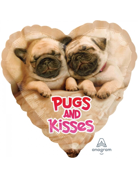 Globo Avanti Pugs and Kisses Corazon 45cm