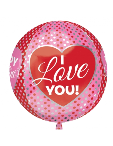 Globo Pink and Red Happy Valentines Day Esfera 40cm