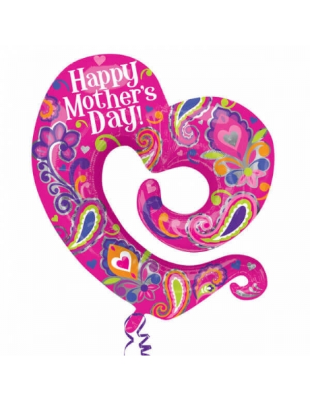 Globo Happy Mothers Days Swirly Open Forma 76cm