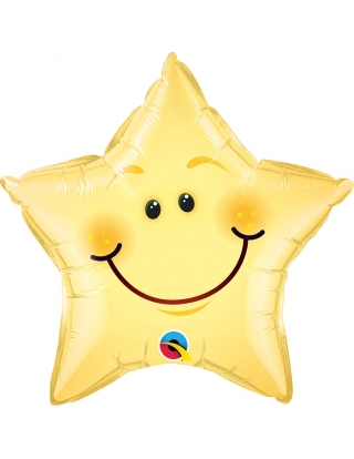 Globo Smiley Face Star Estrella 50cm