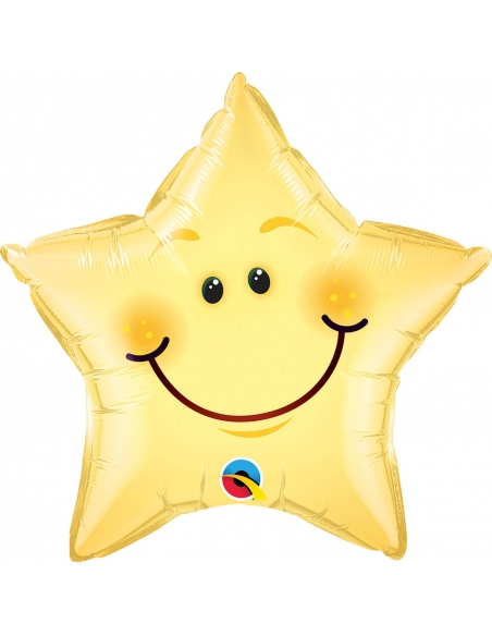 Globo Smiley Face Star Estrella 50cm