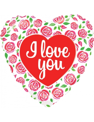 Globo Love Roses Corazon 53cm