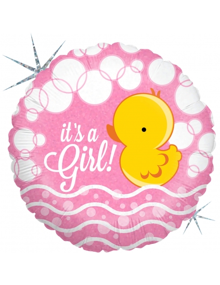 Globo Bubble Ducky Girl Redondo 91cm