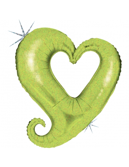 Globo Chain Of Hearts Lime Green Forma 94cm