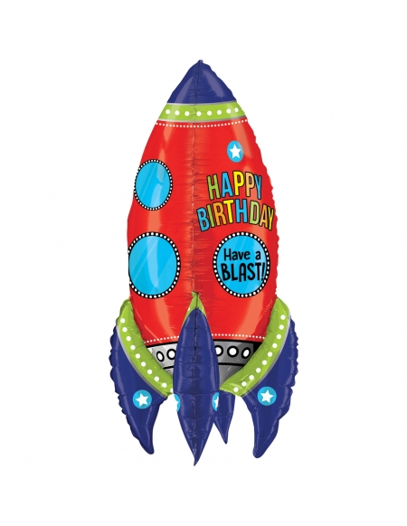 Globo Blasting Birthday Rocket Forma 4D 91cm