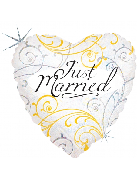 Globo Just Married Filigree Corazon 45cm