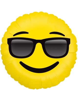 Globo Emoji Sunglasses Redondo 45cm