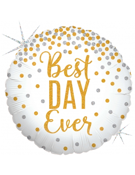 Globo Glittering Best Day Ever Redondo 45cm