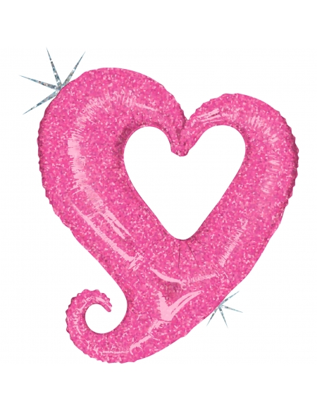Globo Chain Of Hearts Pink Forma 94cm