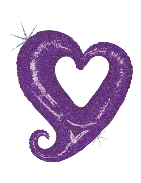 Globo Chain Of Hearts Purple Forma 94cm