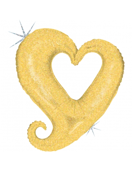 Globo Chain Of Hearts Champagne Forma 94cm