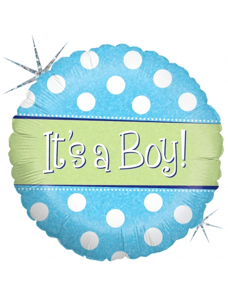 Globo Polka Dot Its A Boy Redondo 45cm