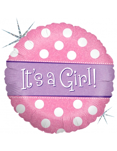 Globo Polka Dot Its A Girl Redondo 45cm