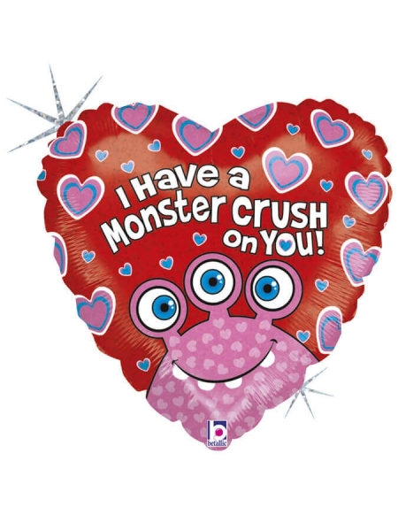 Globo Monster Crush On You Corazon 45cm