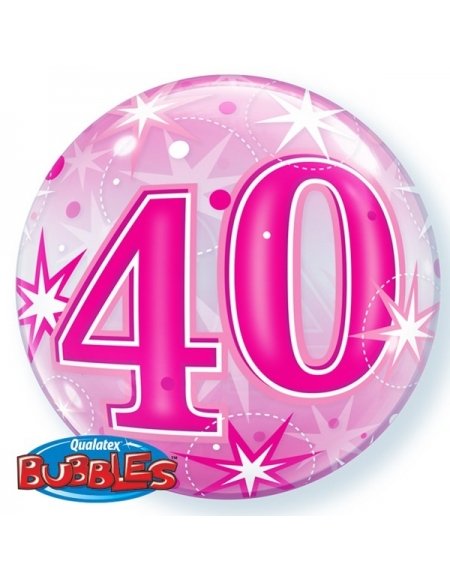 Globo 40 Pink Starburst Sprinkle - Bubble Burbuja 55cm - Q43125