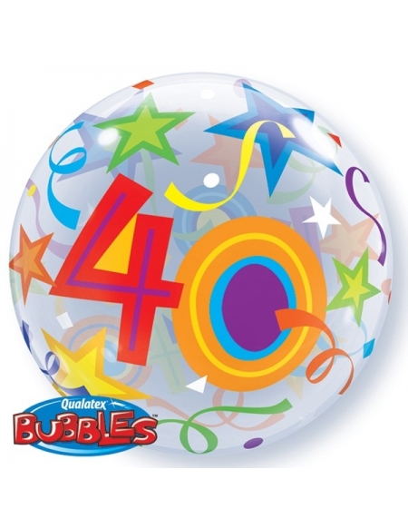 Globo 40 Brilliant Stars - Bubble Burbuja 55cm - Q24170