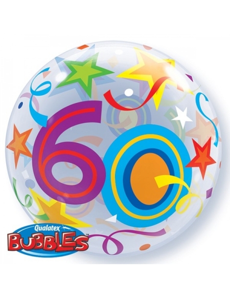 Globo 60 Brilliant Stars - Bubble Burbuja 55cm - Q24172