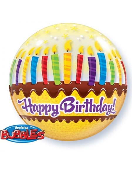 Globo Birthday Candles and Frosting - Bubble Burbuja 55cm - Q10398
