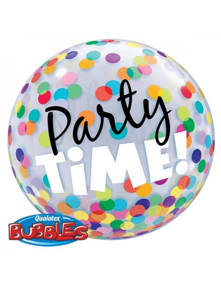 Globo Party Time! Colourful Dots - Bubble Burbuja 55cm - Q23636