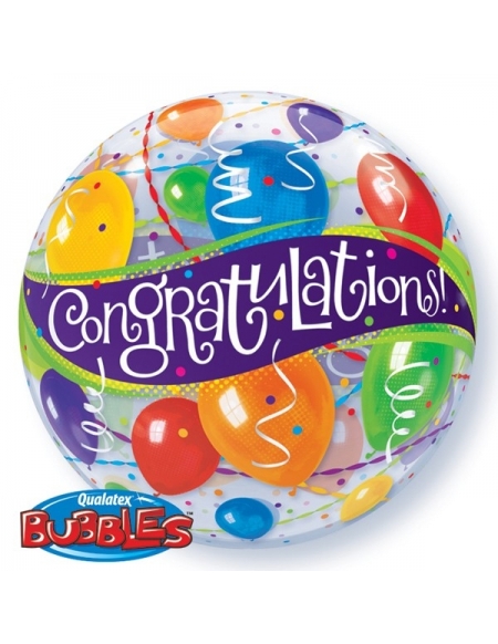 Globo Congratulations Balloons - Bubble Burbuja 55cm - Q27564