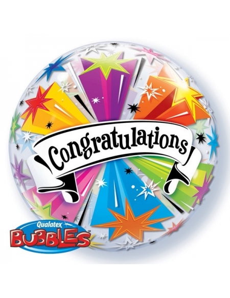 Globo Congratulations Banner Blast - Bubble Burbuja 55cm - Q41190