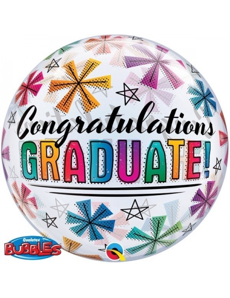 Globo Congratulations Graduate Stars Bubble 55cm