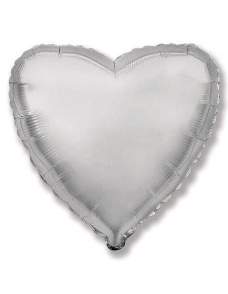 Globo Corazon 78cm Plata - Foil Poliamida - F206500P