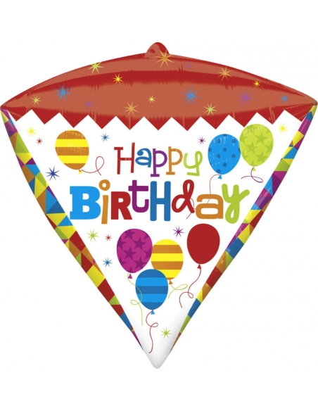 Globo Geometric Birthday Diamante 43cm