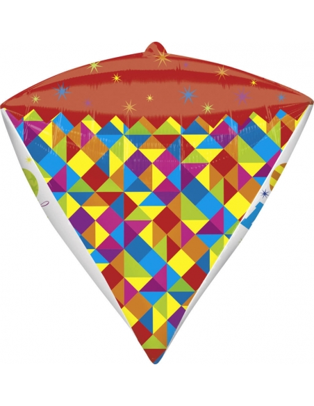 Globo Geometric Birthday Diamante 43cm