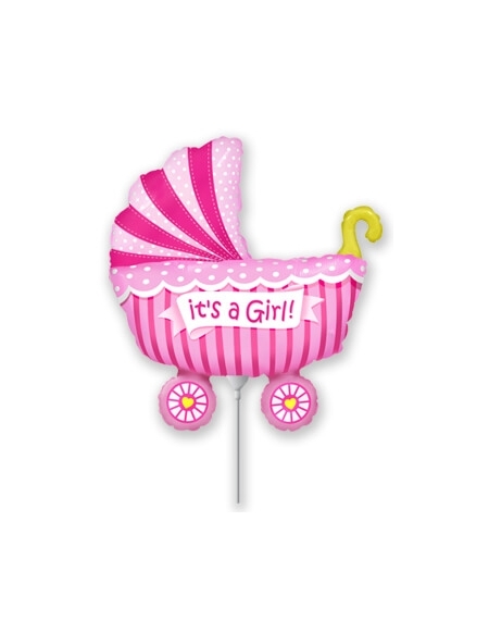 Globo Carrito Bebe Its a Girl Mini Forma