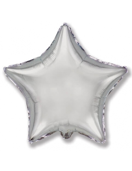 Globo Estrella 78cm Plata Foil Poliamida