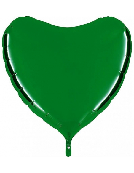Globo Corazon 91cm Verde Oscuro
