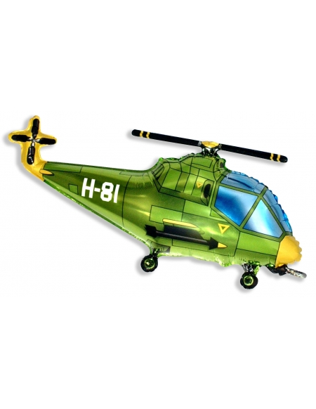 Globo Helicoptero Verde - Forma 83cm Foil Poliamida - F901667VE