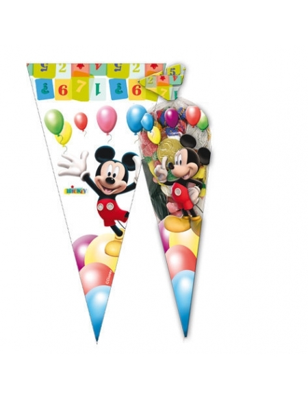 Bolsa Cono Gigante Mickey Mouse globos de 30x60cm para Cumpleaños
