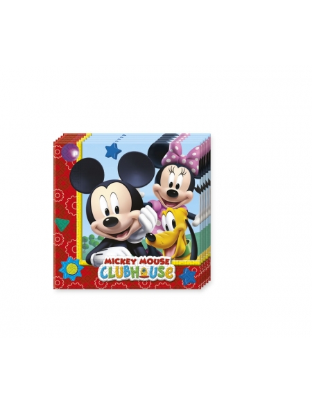 Servilletas Mickey Mouse Club House de 33x33cm para Fiestas