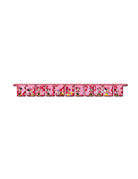 Guirnalda Minnie Mouse Lunares Felicidades de 150cm de Fiestas