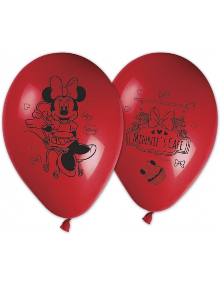 Globos Minnie Mouse Cafe de Latex de 25cm para Cumpleaños