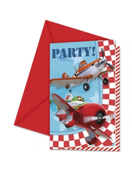 Invitaciones Aviones con Sobre  para Fiestas y Cumpleaños