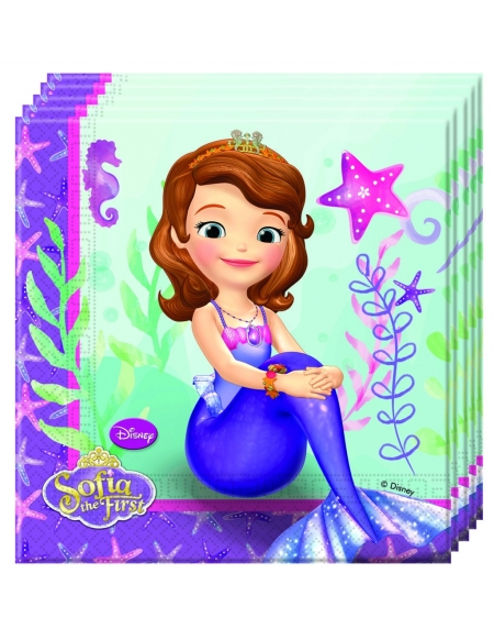 Servilletas Princesa Sofia Pearl of the Sea de 33x33cm Fiesta