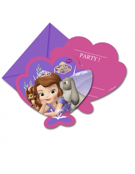 Invitaciones Princesa Sofia Pearl of the Sea con Sobre Fiesta