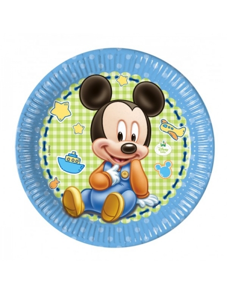 Platos Baby Mickey de 23cm para Fiestas y Cumpleaños