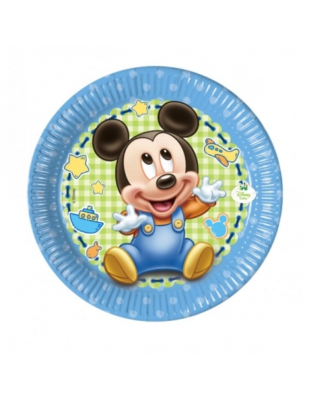 Platos Baby Mickey de 20cm para Fiestas y Cumpleaños