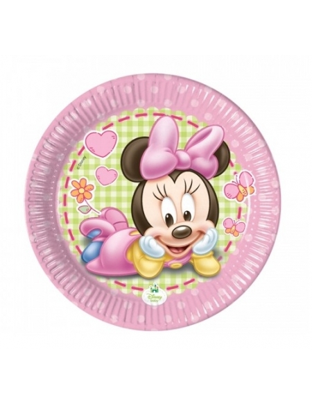 Platos Baby Minnie de 20cm para Fiestas y Cumpleaños