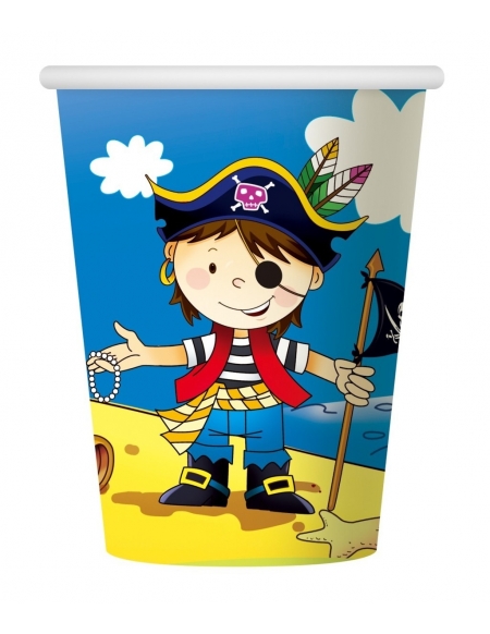 Vasos Piratas de 270ml para Fiestas y Cumpleaños