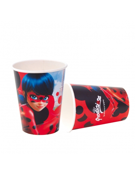 Vasos Ladybug 220ml para Fiestas y Cumpleaños